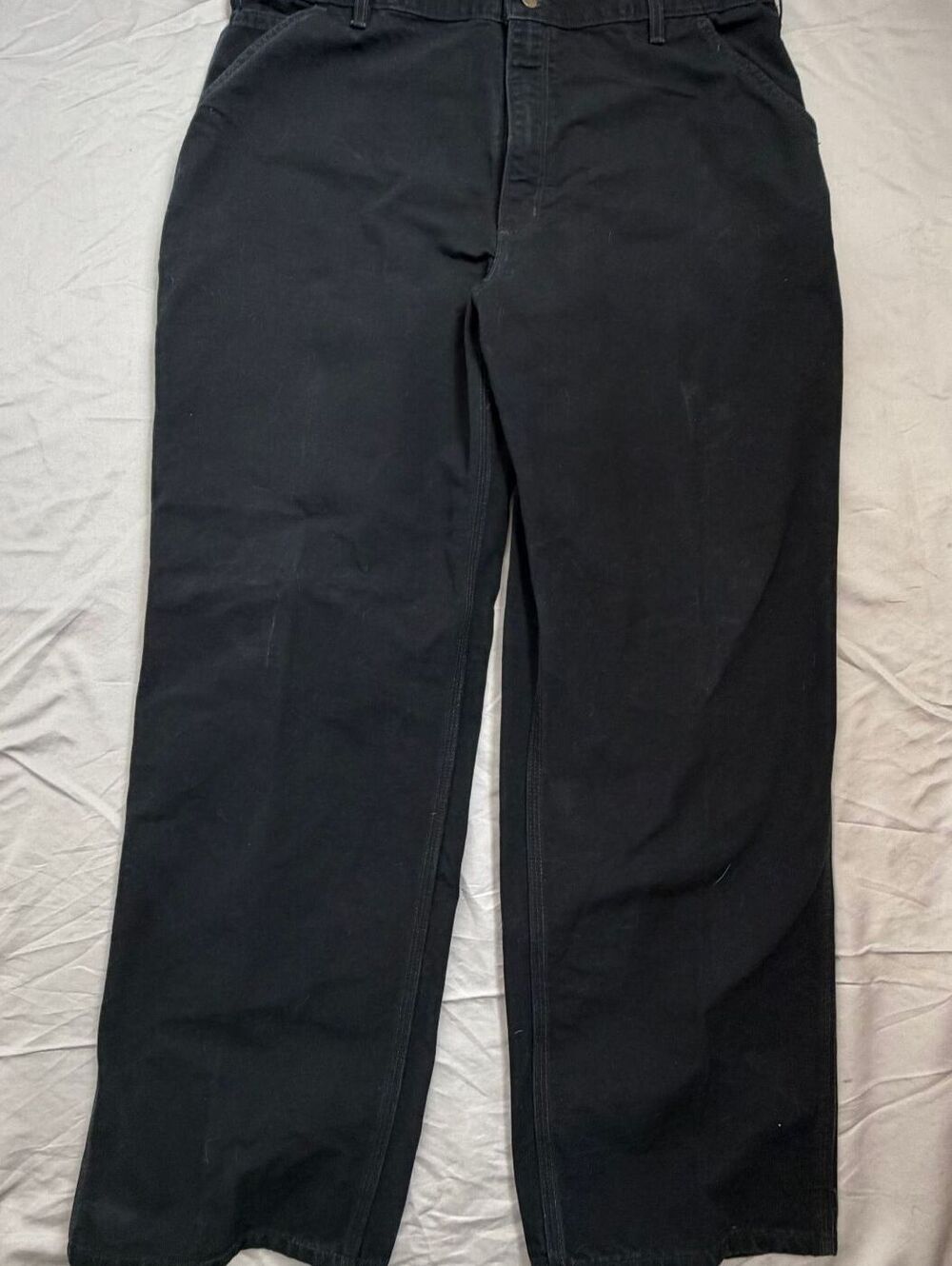 Carhartt Men's Original Fit Black Cotton Cargo Work Pants Size 40x32